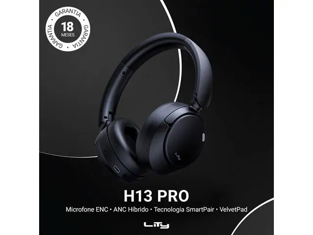 Headphone Bluetooth Lity H13 Pro ANC Bluetooth 5.4 Até 65H - 8