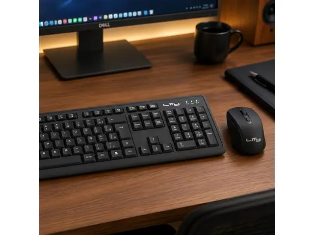 KIT TECLADO E MOUSE SEM FIO LITY ABNT2 107 TECLAS PRETO (KSF10P) - 4