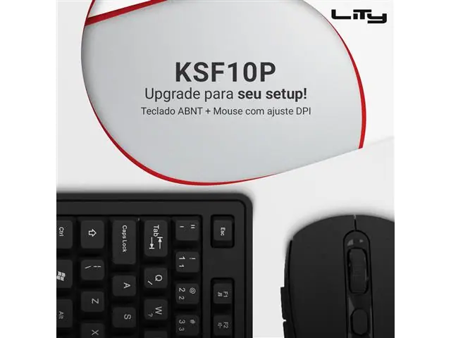 KIT TECLADO E MOUSE SEM FIO LITY ABNT2 107 TECLAS PRETO (KSF10P) - 8