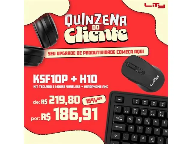 COMBO HEADPHONE E TECLADO, MOUSE SEM FIO - 0