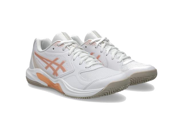 Tênis Asics Gel-Dedicate 9 Clay, 100 White/Cantaloupe Fem