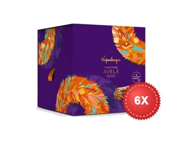 Kit 6 Panettones Avelã Chokonut Kopenhagen 680g