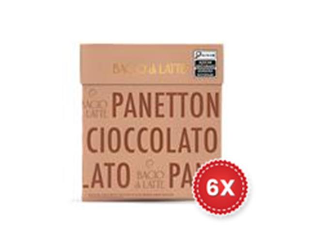 Kit 6 Panettones Bacio di Latte Gotas de Chocolate 700g