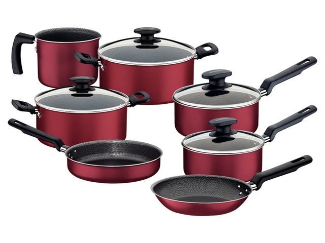 Jg de Panelas Aluminio Tramontina Loreto Vermelho 7 Pcs - 4