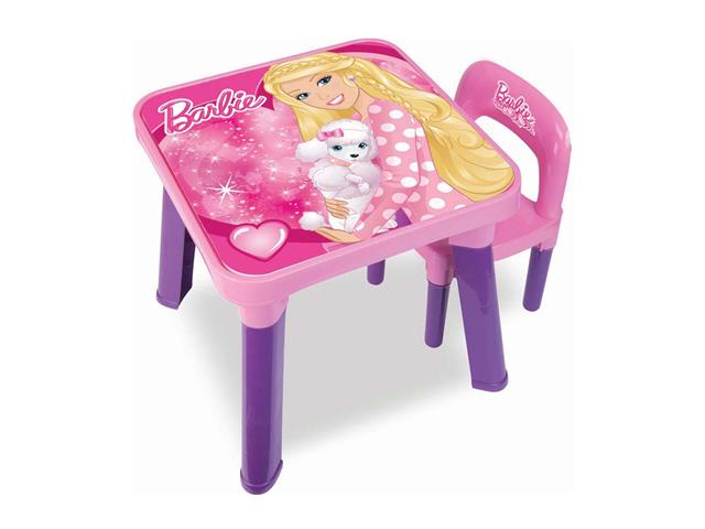 Mesa com Cadeira Infantil Barbie