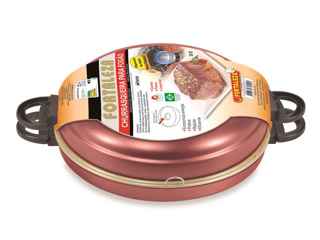 Churrasqueira de Fogão Fortaleza Artistic Antiaderente Alumínio - 30cm - 1