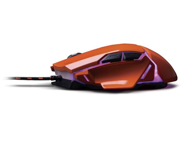 Mouse Gamer Multilaser USB 3200 DPI Warrior Laranja