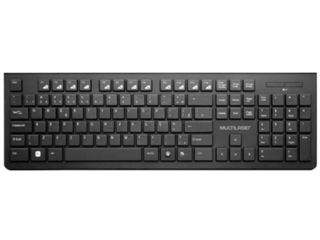 Kit Teclado e Mouse S/Fio De Entrada Multimídia Multilaser USB Preto - 2
