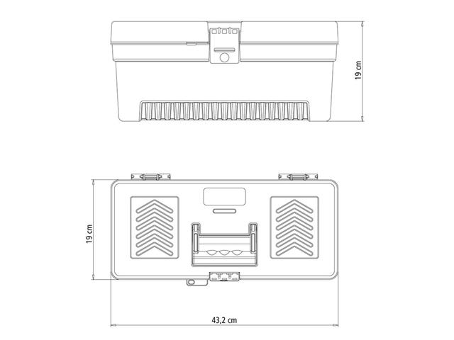 Caixa Plástica Tramontina para Ferramentas 17 Pol. C/Organizador - 1