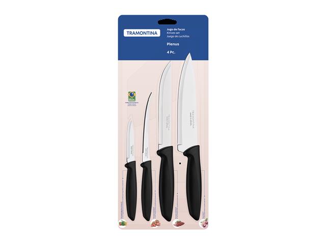 Jogo de Facas Tramontina Plenus Preto 4 Peças - 2