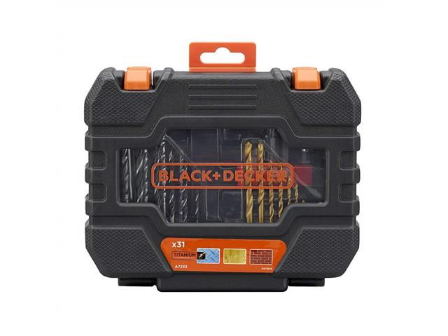 Jogo de Furar e Parafusar 31 Peças A7233-XJ BLACK+DECKER - 1