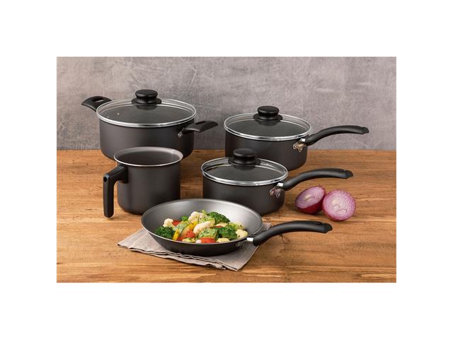 Jogo de Panelas Tramontina Turim Preta 5 Peças - 1