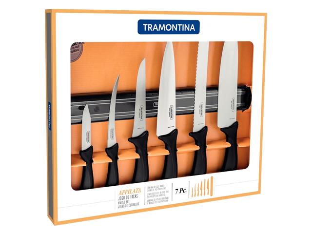 Jogo de Facas Tramontina Affilata Preta 7 Peças - 1