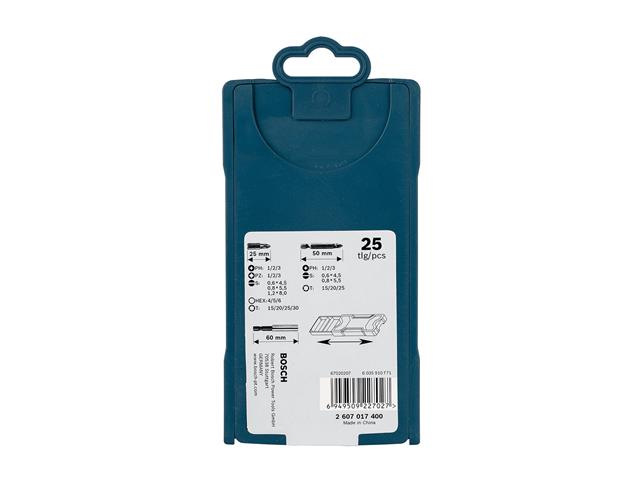 Jogo de Bits Bosch Mini X-Line 1/4 25 Peças - 3
