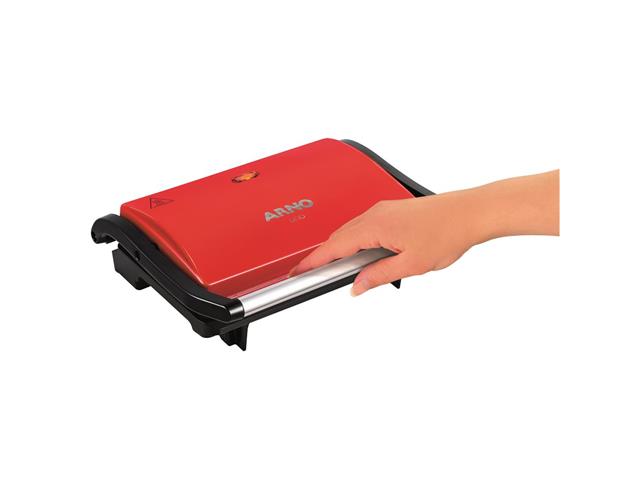 Grill e Sanduicheira Arno Compact Uno Vermelha 760W 220V - 5