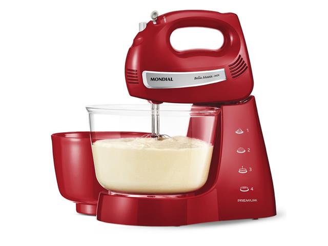 Batedeira Bella Massa Mondial B-29 NP Inox Red 400W - 1