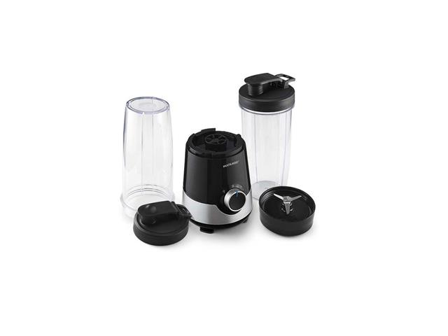 Liquidificador Multilaser Shake 300W Preto e Prata Copos 800ML 110V - 1