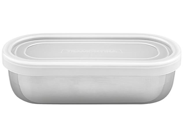Pote Tramontina Freezinox em Aço Inox com Tampa Plástica 400ML - 1