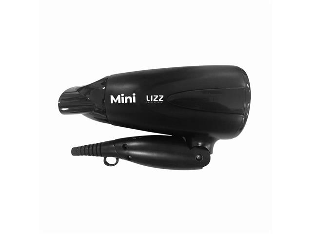 Mini Secador de Cabelo Lizz Dobrávl Preto Bivolt - 1