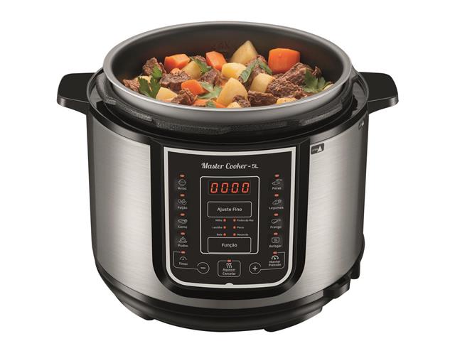 Panela de Pressão Elétrica Digital Mondial Master Cooker 5L Inox - 1