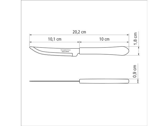 Conjunto de Facas para Churrasco Tramontina Leme Preto 3 Peças - 2