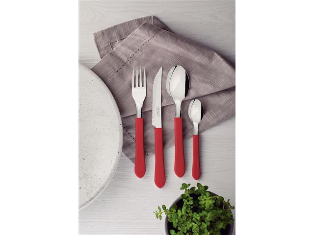 Conjunto de Talheres Tramontina Leme Vermelho12 Peças - 1