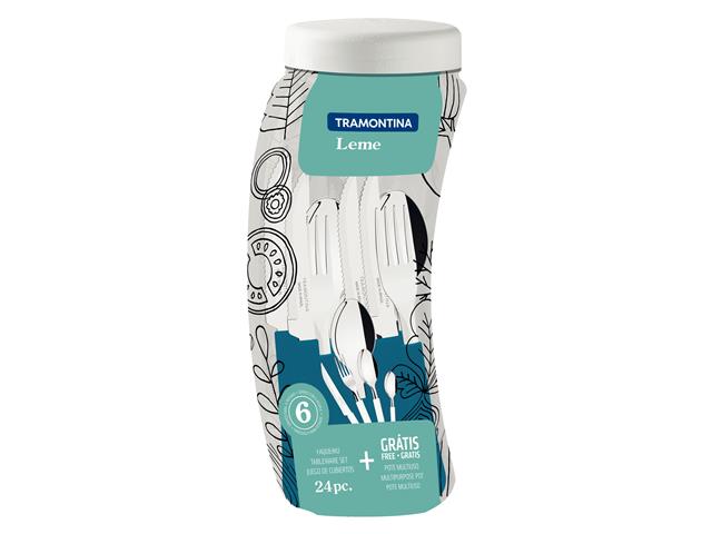 Conjunto de Talheres Tramontina Leme Azul Oceano 24 Peças - 2
