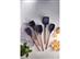 Colher de Servir Tramontina Live em Silicone Cinza com Cabo de Madeira - 3