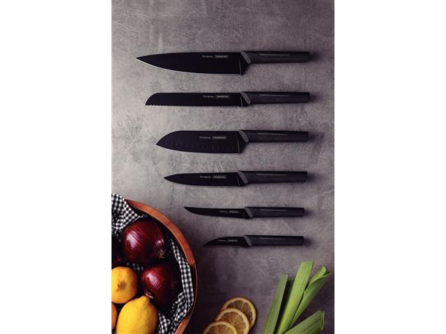 Jogo de Facas Tramontina Nygma Cabos Texturizados Preto 6 Peças - 3