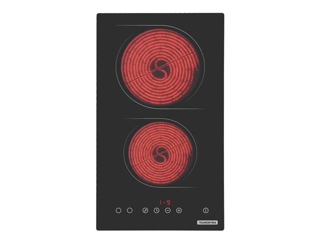 Cooktop Elétrico Tramontina New Dominó Touch Vitrocerâmico 2 Boca 220V - 1