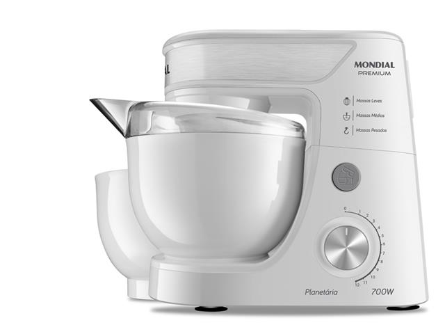 Batedeira Planetária Mondial Premium Branca 700W