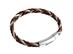 Pulseira Vivara Masculina Life Skin Marrom e Aço 19CM - 0