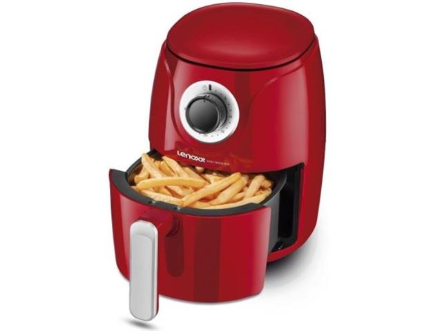 Fritadeira Elétrica Sem Óleo Lenoxx Easy Fryer Red 1000W 110V