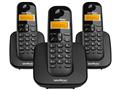 Combo Telefone Sem Fio Intelbras TS 3113 com 2 Ramais Preto