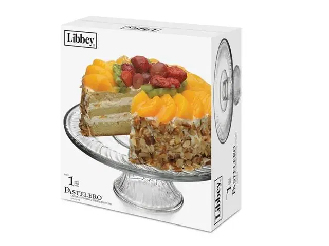 Plato Torta de vidrio c/pie 31 cm. Libbey