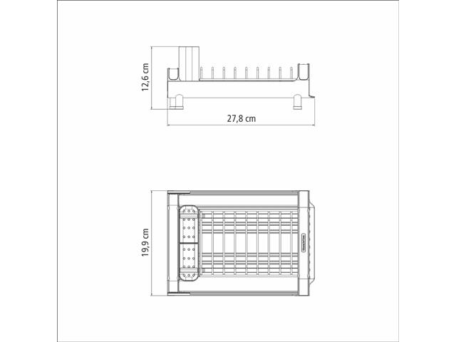 Escorredor de Louça Tramontina Compacto com Porta Talheres Grafite - 6