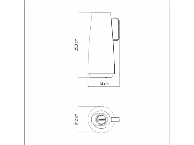 Bule Térmico Tramontina Exata Ampola de Vidro 1 Litro Vermelho - 8