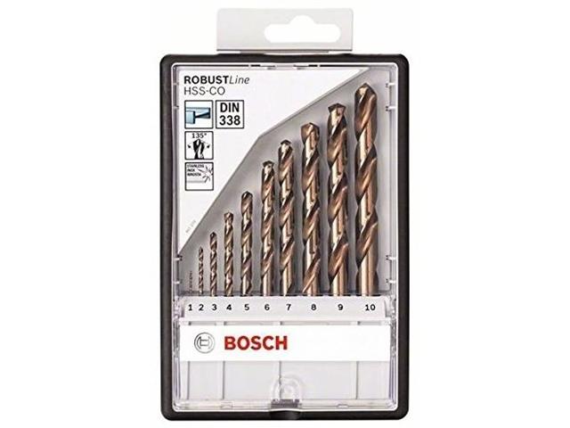 Jogo de Brocas para Metal Bosch HSS-Co Robust Line 10 Unidades