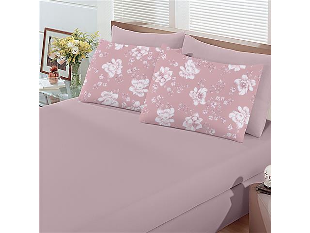 Jogo de Cama Queen Buettner Basic Moema Rosé 3 Peças - 4