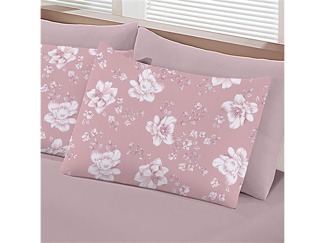 Jogo de Cama Queen Buettner Basic Moema Rosé 3 Peças - 3
