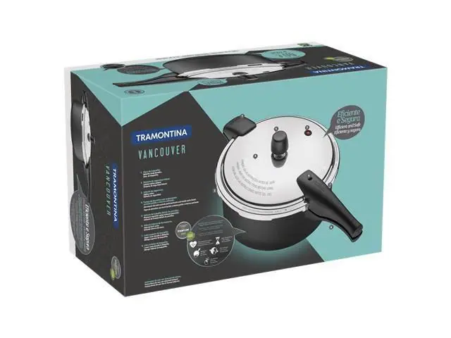 Olla de presión Tramontina 24cm Vancouver 6L Negra