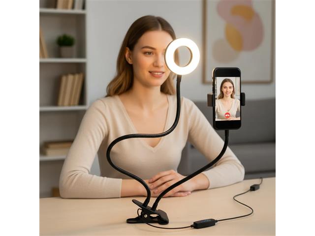 Suporte Ring Light Flexível Ajustável Clip Fixador Multilaser AC369 - 9