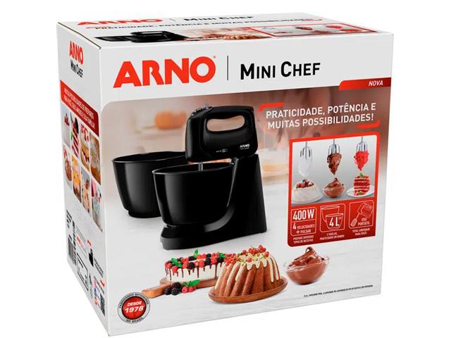 Batedeira Arno Minichef Preta 400W 110V - 3