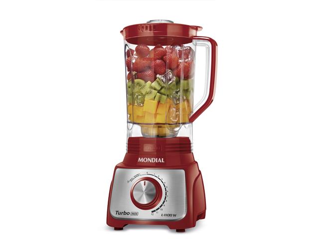 Liquidificador Mondial L-1100 RI Turbo Inox Red 1100W 220V - 1