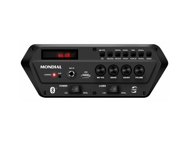 Caixa Amplificada Bluetooth Mondial CM400 Connect Lights 400W Bivolt - 3
