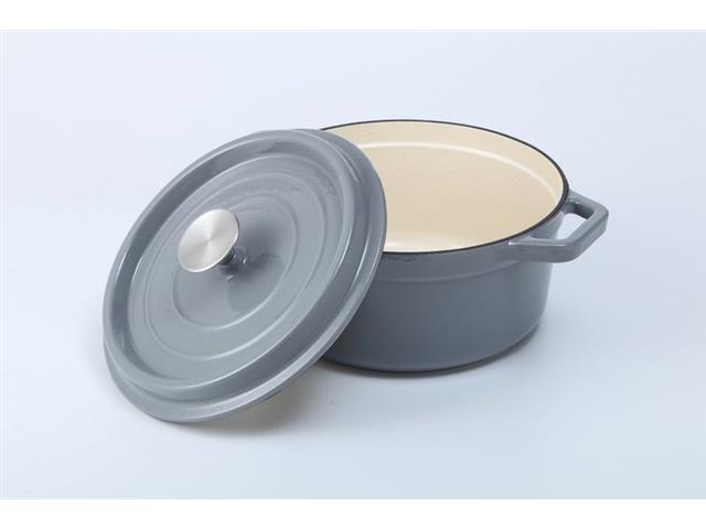 Cacerola Volf Chrissy Gris Esmaltada 24cm