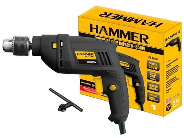 Furadeira de Impacto 3/8 Polegadas Hammer 550W 110V - 1