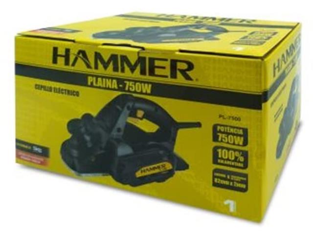 Plaina Elétrica Hammer 750W 110V - 1