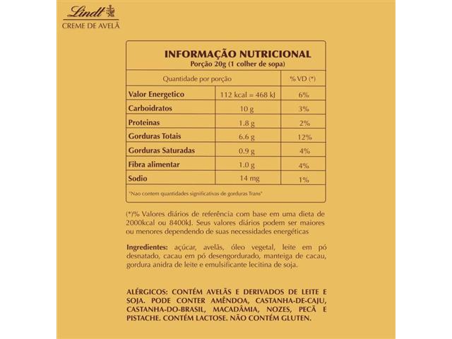 Creme de Avelã Lindt 25% 200G - 4
