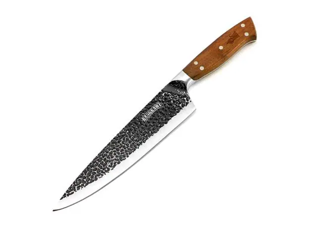Cuchillo 8" Parrillero Curacaví C/Funda Cuero Negra Kangkawe